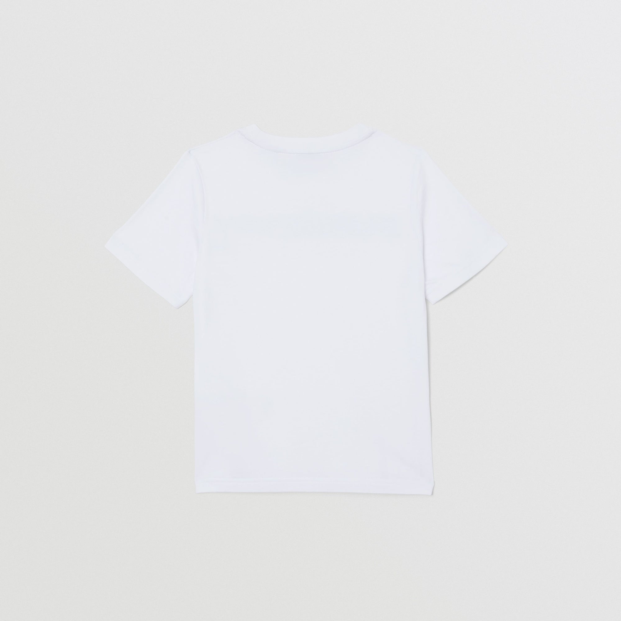 1 qty T-shirt en coton à logo brodé - White