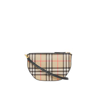 3 qty Pochette Olympia en coton à motif Vintage check - Archives Beige & Black