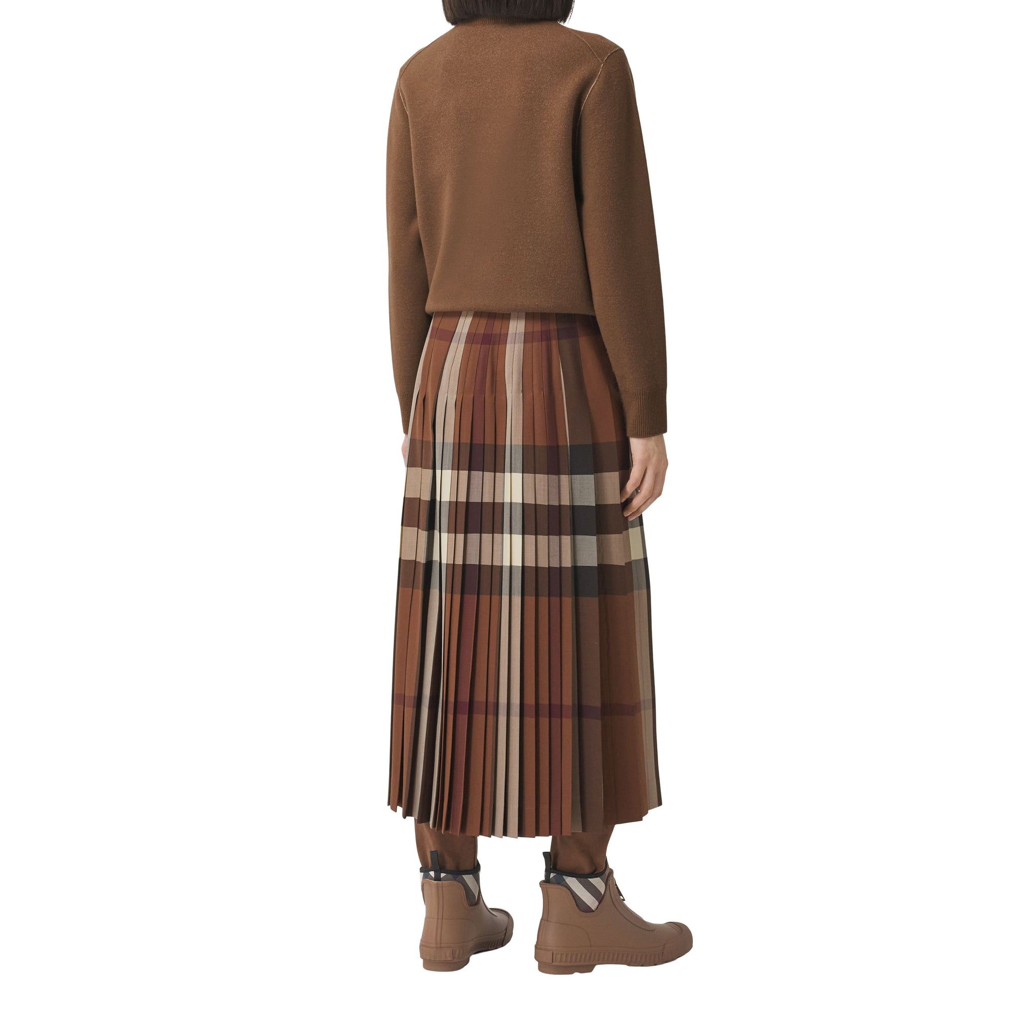 4 qty Kilt sur mesure en laine à motif check - Dark Birch Brown Check