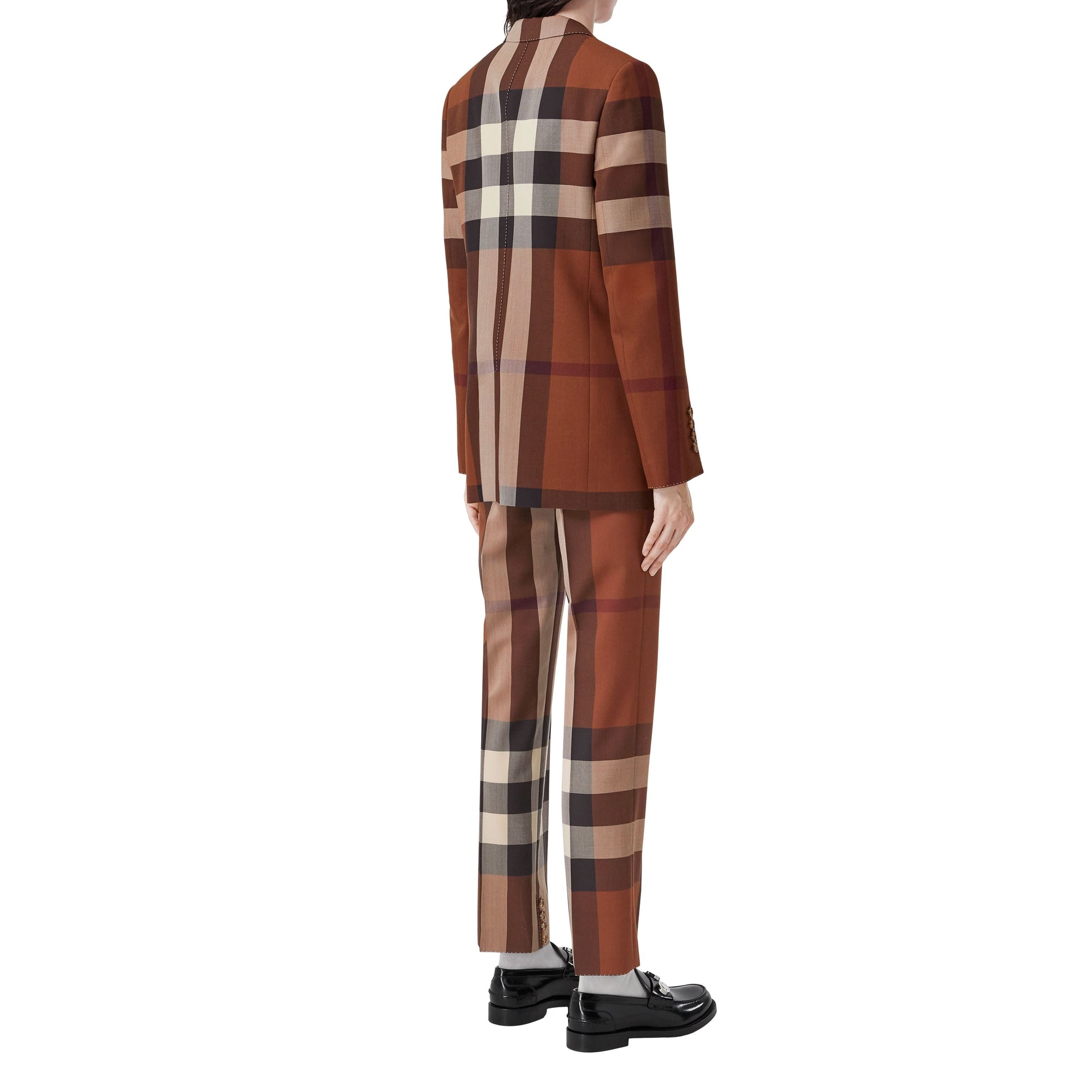 29 qty Pantalon tailleur en laine à motif check - Dark Birch Brown Check