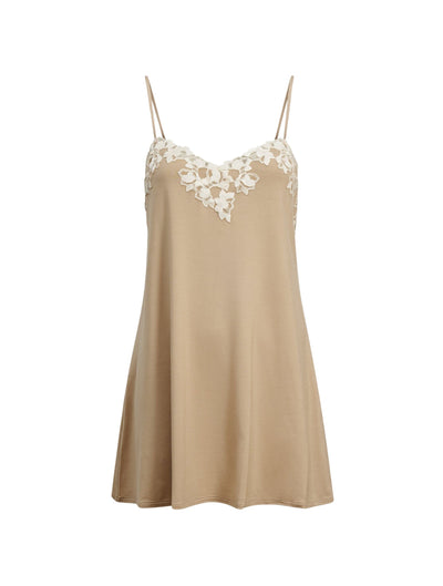 Brenda nightdress - Bicolore Almond