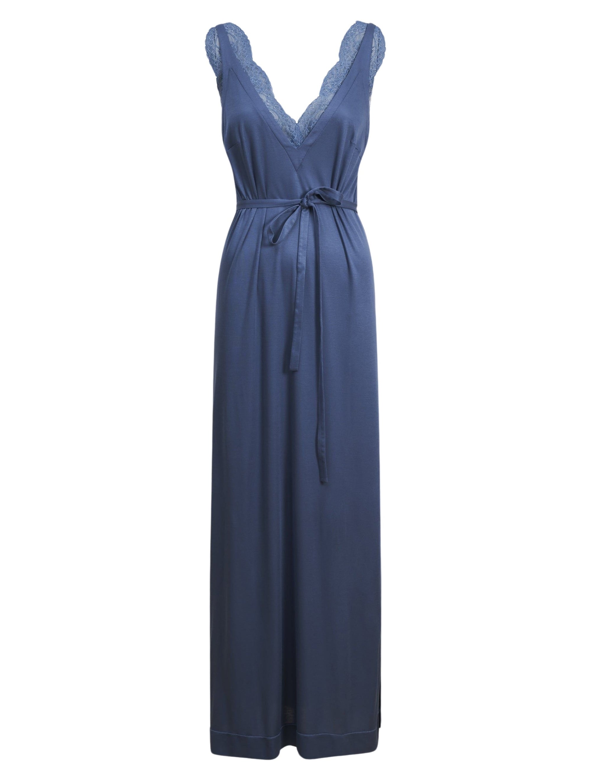 Bianca long nightdress - Cornflower