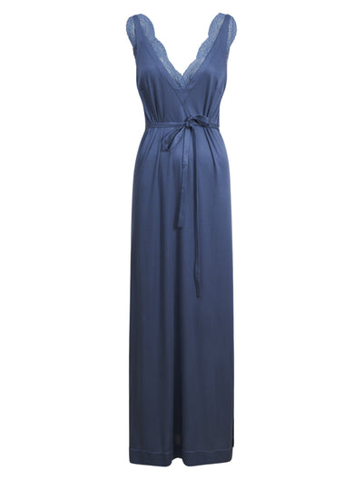 Bianca long nightdress - Cornflower