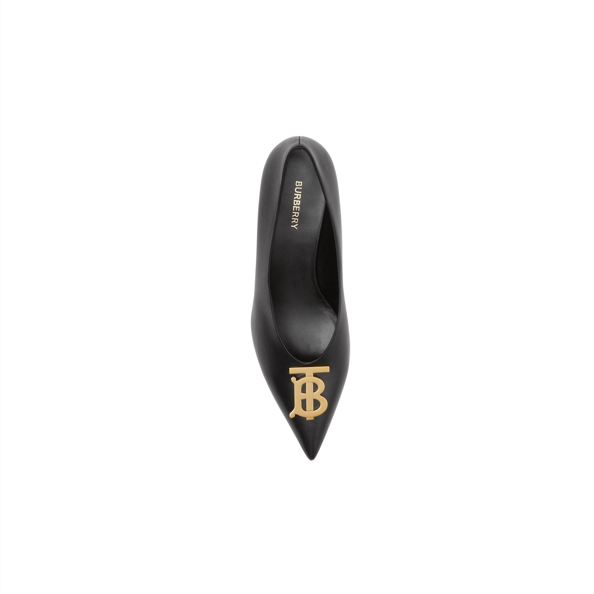 1 qty Escarpins à bout pointu 40 en cuir monogramme - Black