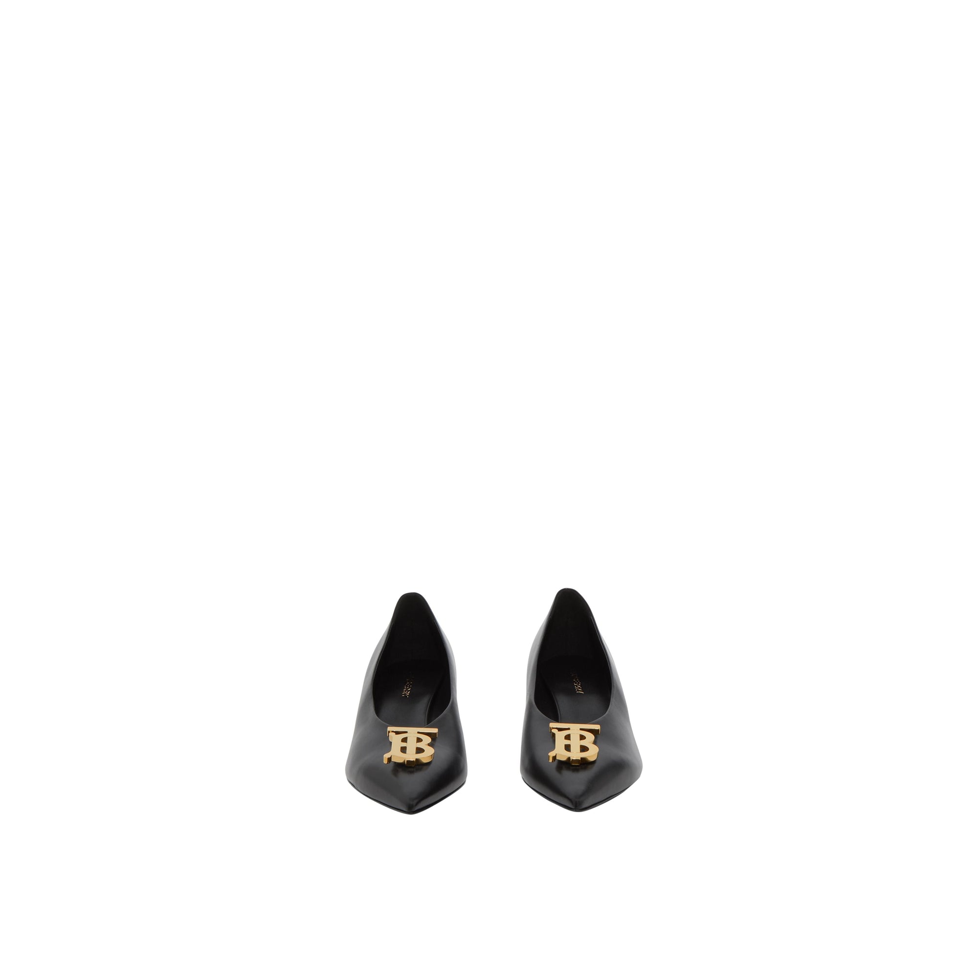 1 qty Escarpins à bout pointu 40 en cuir monogramme - Black