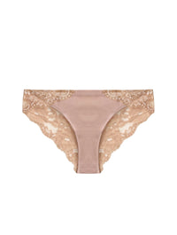 Culotte brésilienne Souple en coton - Bicolore Rose