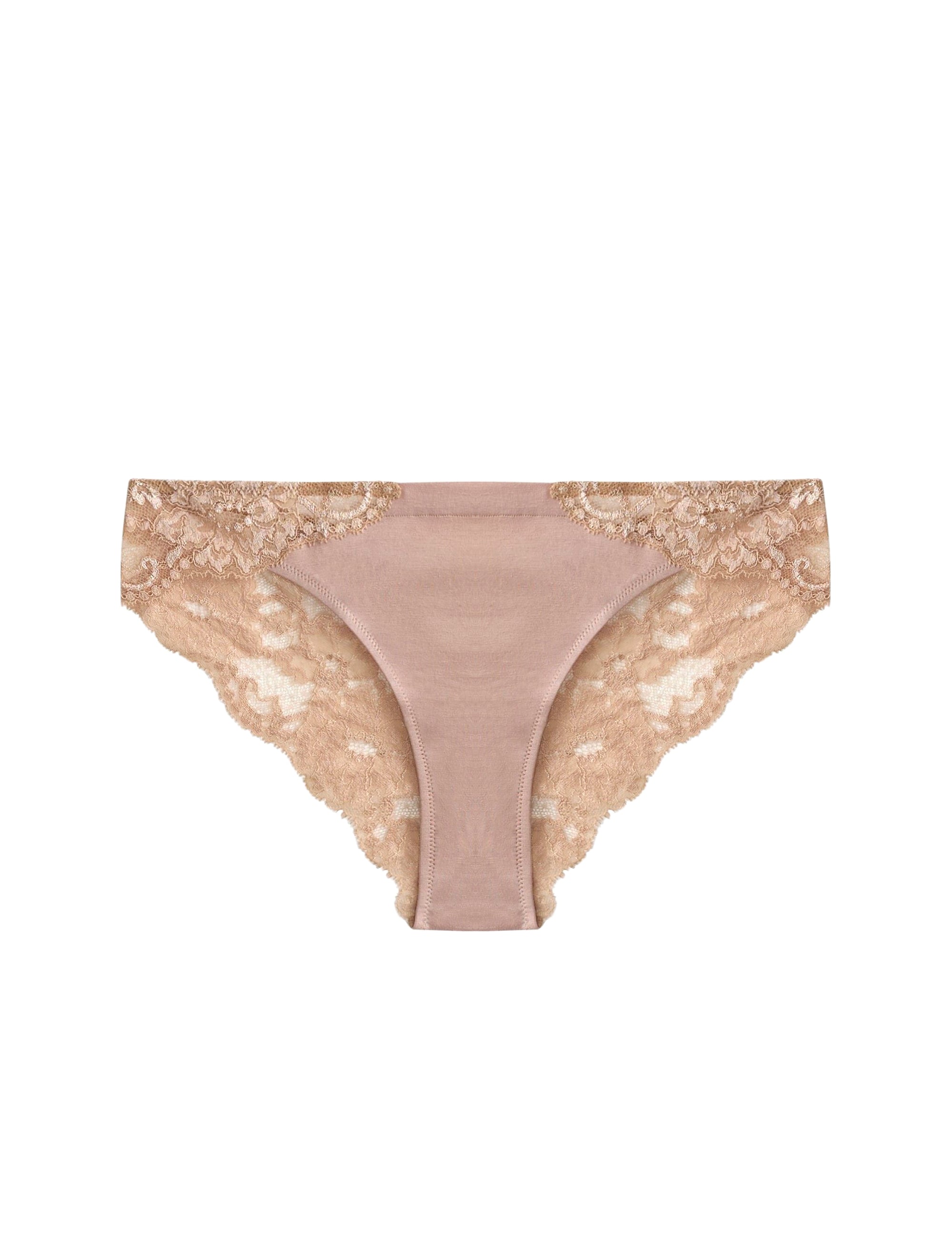 Cotton Brazilian Brief - Bicolore Rose