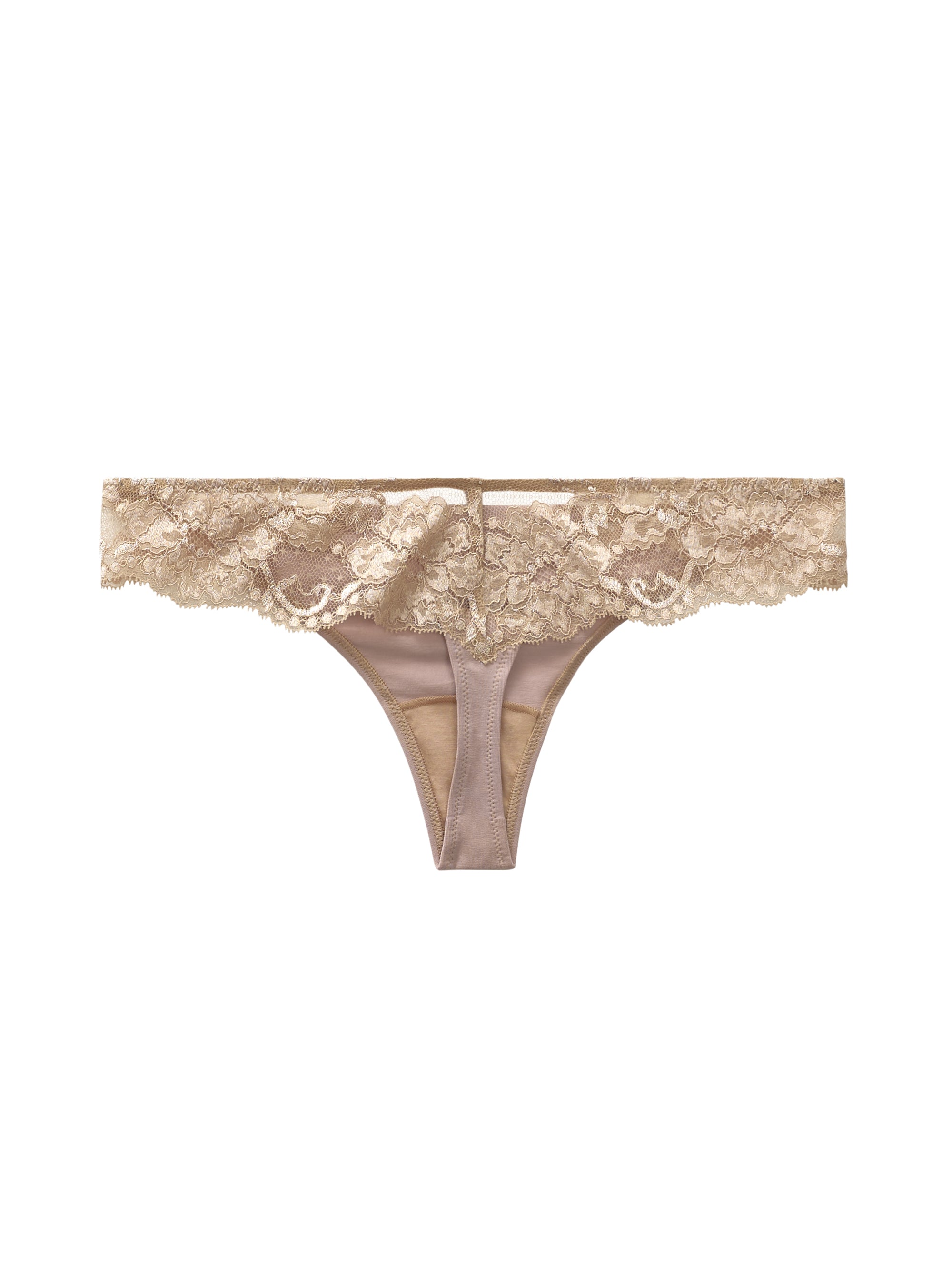 Soft cotton thong - Bicolore Rose