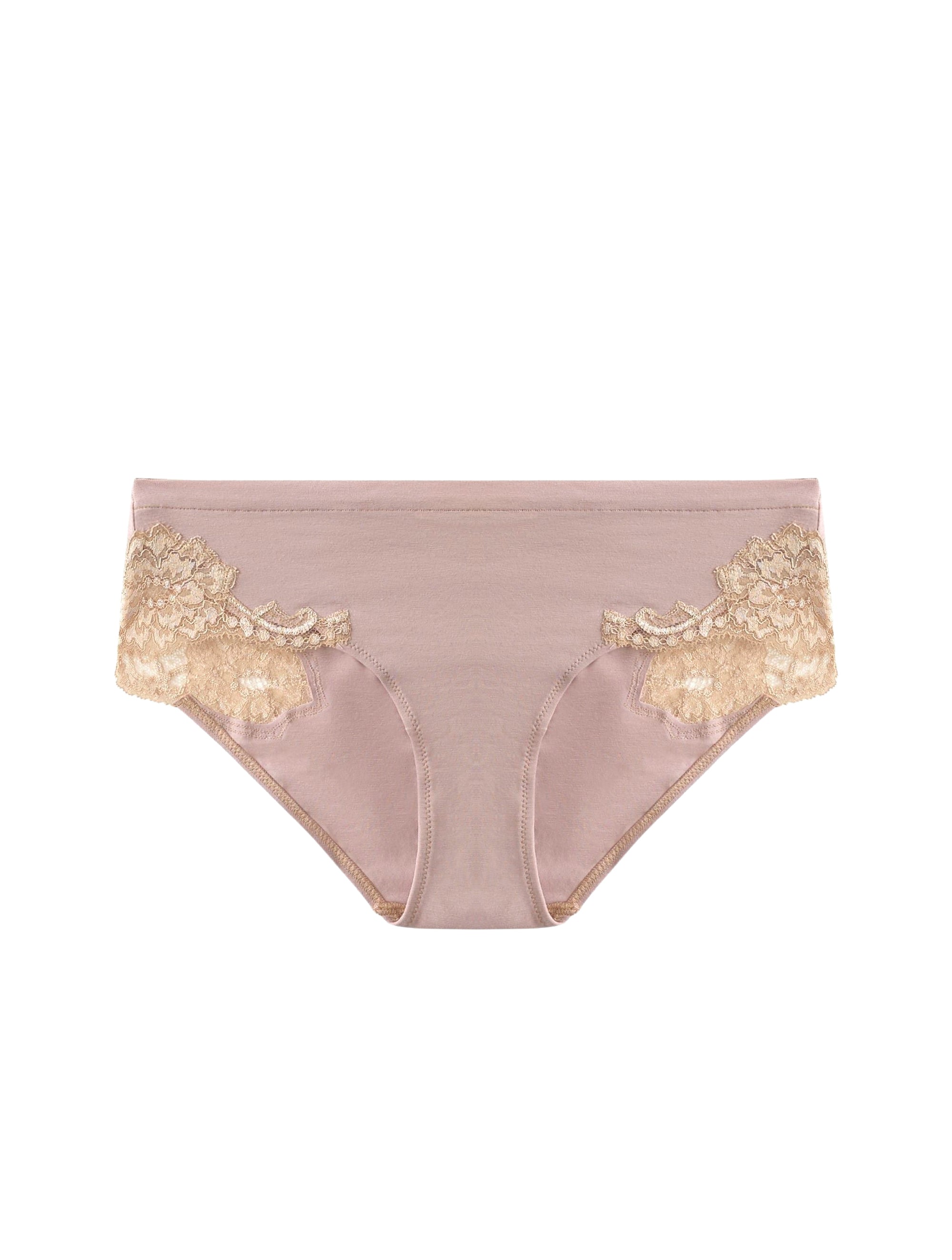 Cotton Midi Brief - Bicolore Rose