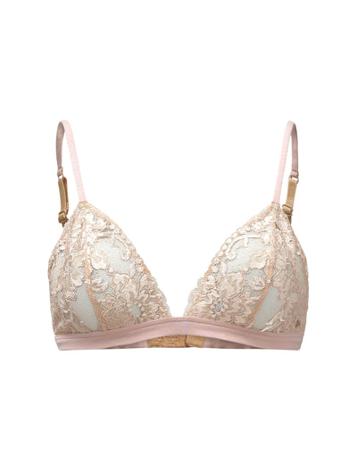 Souple triangle bra in cotton - Bicolore Rose