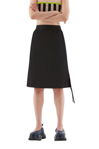 Midi skirt with elastic - Dark Grey Elastic Skirt