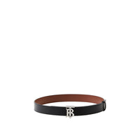 1 qty Ceinture réversible en cuir - Black & Tan & Silver