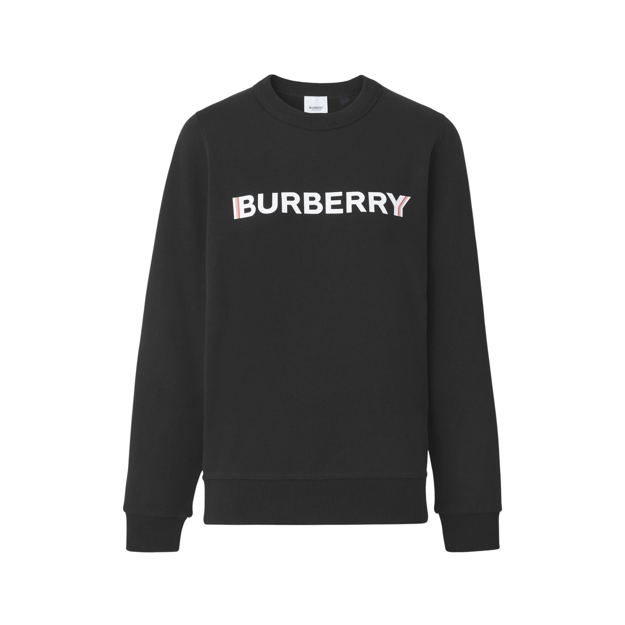 2 qty Sweat-shirt oversize en coton à logo - Black