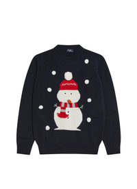 ma383em220_497 // DOUBLON FUSION /// DOUBLON DEVIENT OK PICS / Maglione natalizio con pupazzo di neve