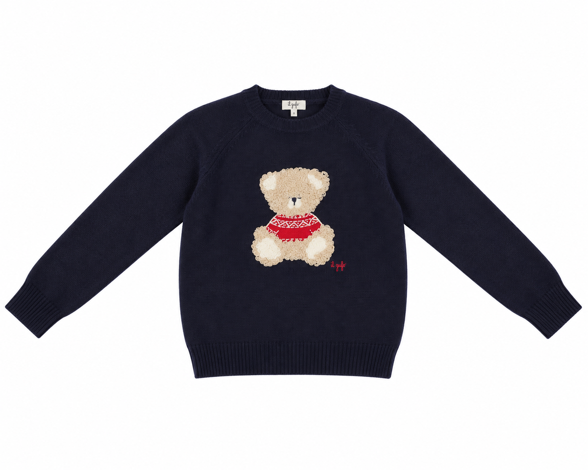 ZNO PICS Wool sweater with a teddy bear design