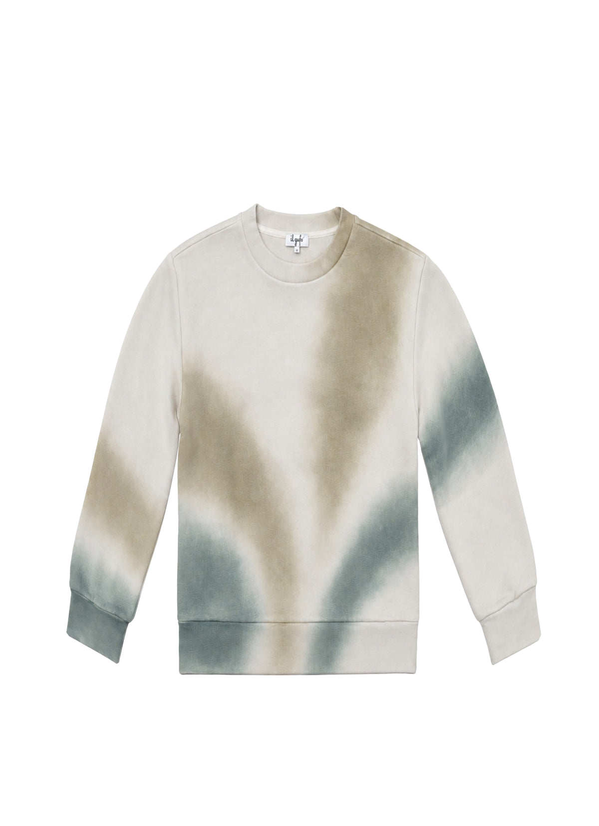 Sweat-shirt avec imprimé aérographe - Verde Selva