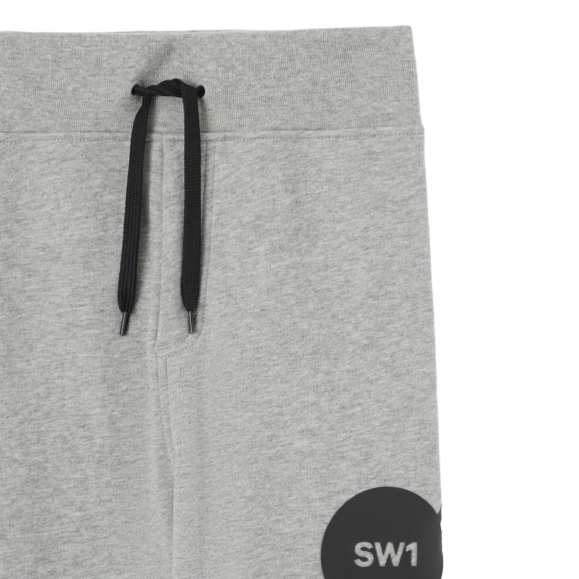 1 qty Pantalon de survêtement en coton à imprimé montage - Grey Melange