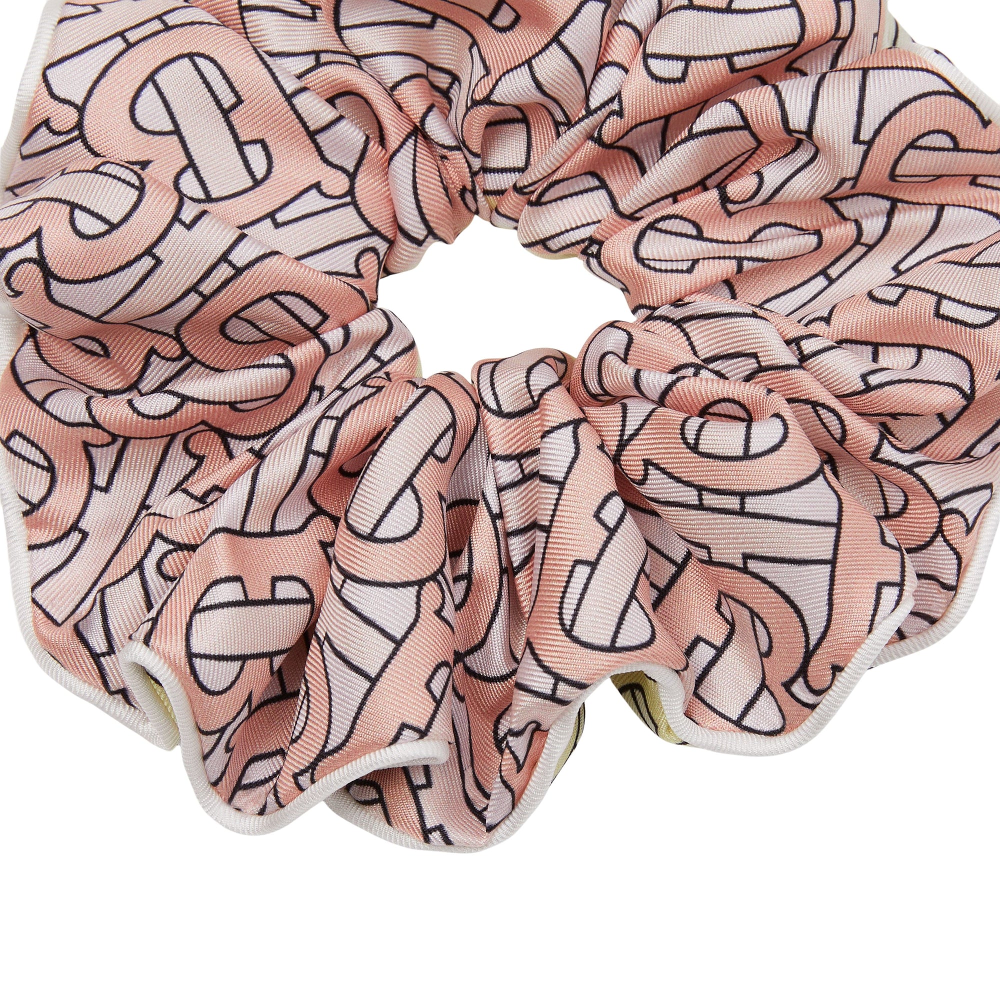 4 qty Chouchou en sergé de soie Monogram - Blush Pattern