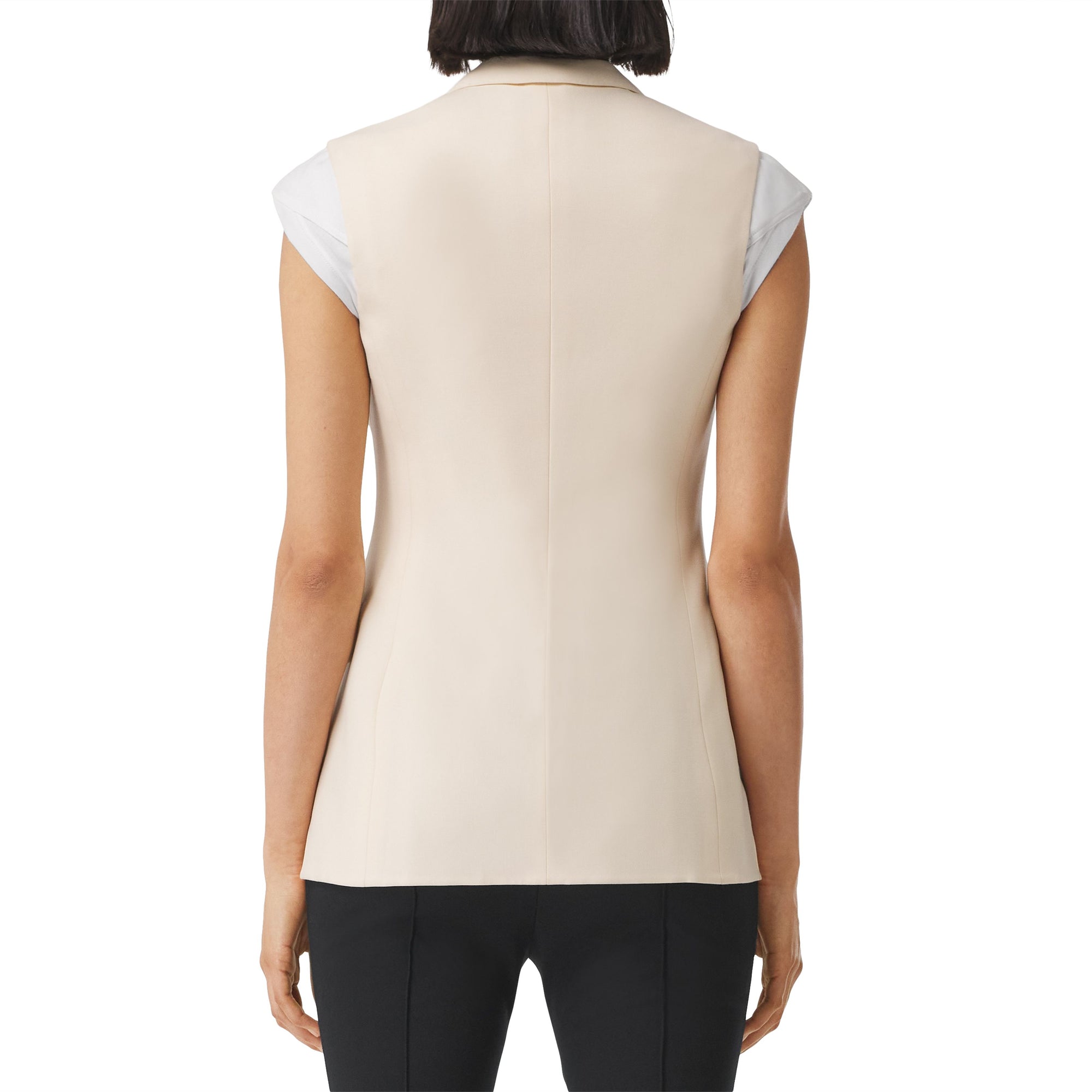 4 qty Veste tailleur en laine sans manches - Buttermilk Beige