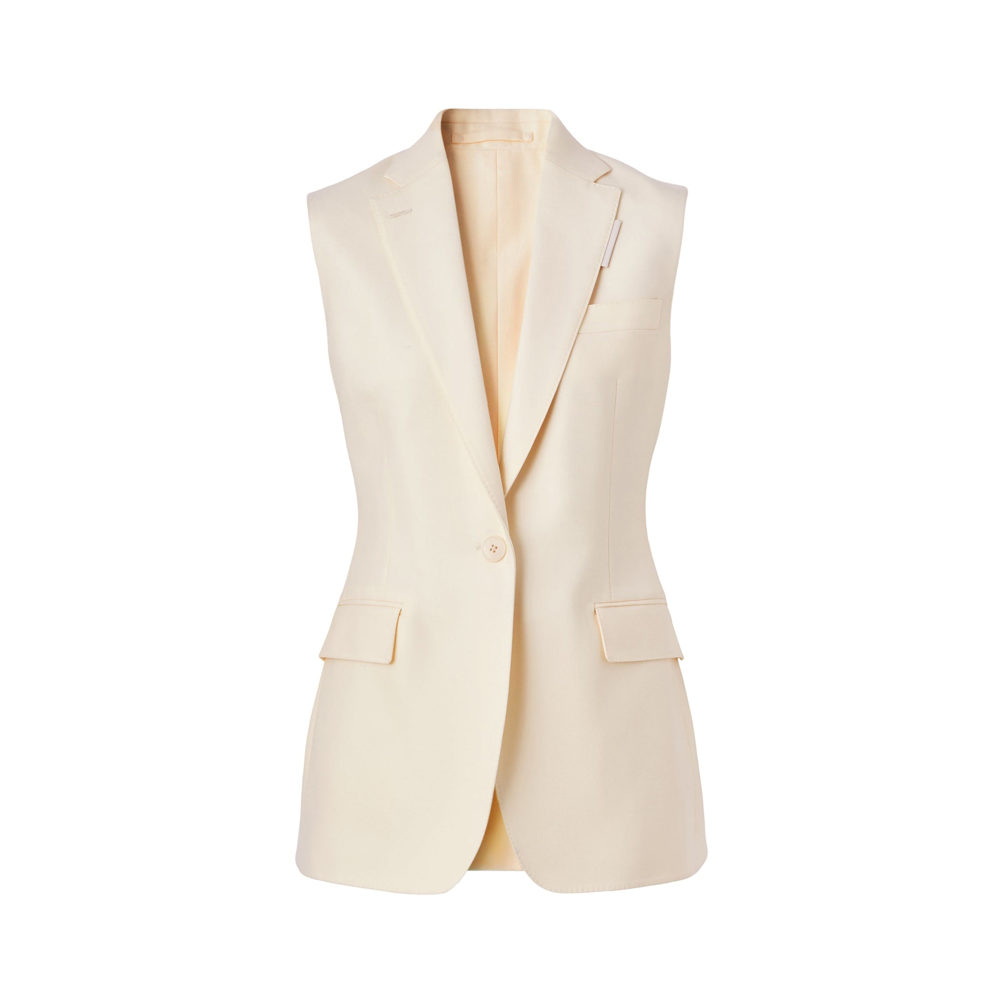 4 qty Veste tailleur en laine sans manches - Buttermilk Beige