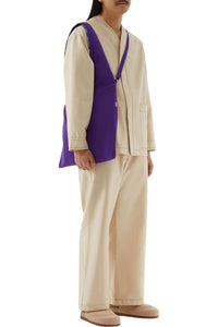 Jacket with contrasting seams - Beige