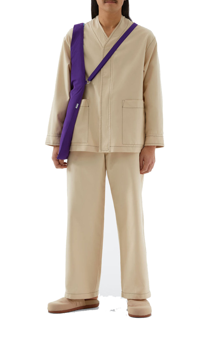 Jacket with contrasting seams - Beige