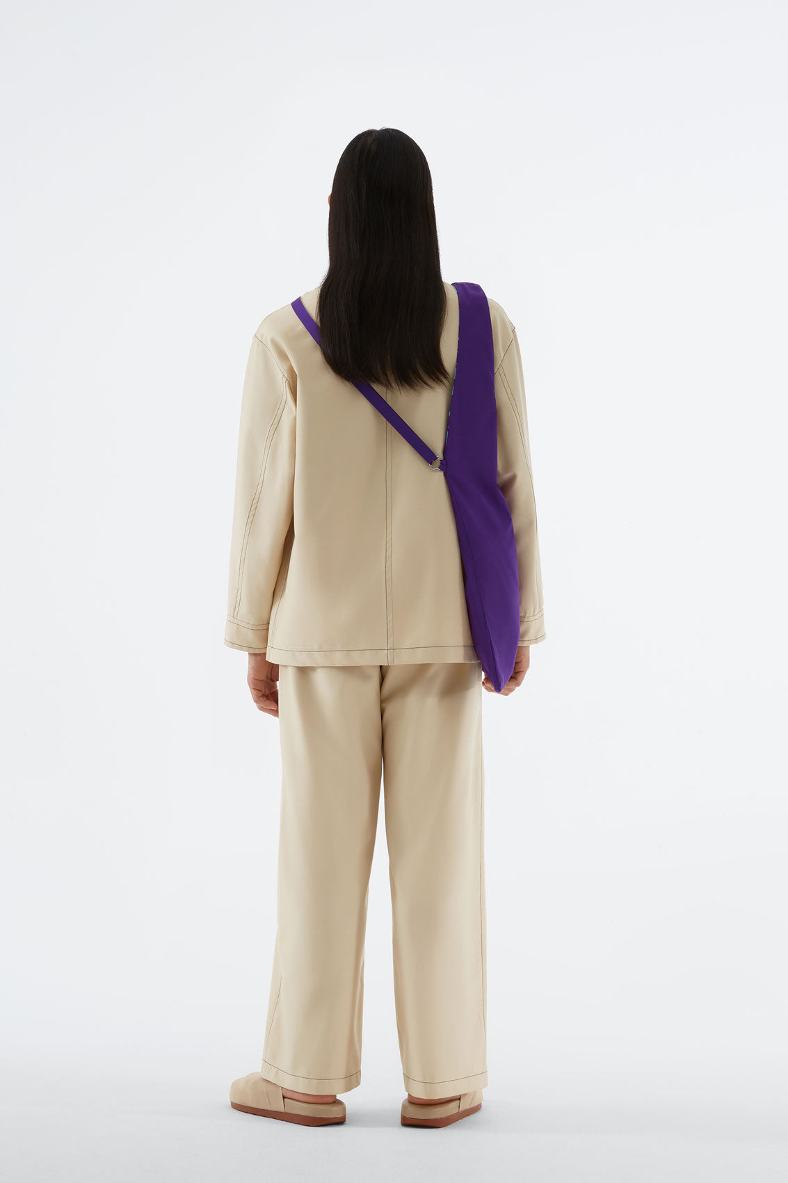 Jacket with contrasting seams - Beige