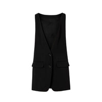 2 qty Veste tailleur déstructurée en soie - Black