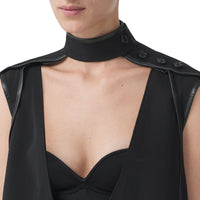 1 qty Veste tailleur en soie déstructurée - Black