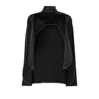 1 qty Veste tailleur en soie déstructurée - Black