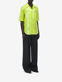 Chemise à manches courtes en soie - Acid Yellow