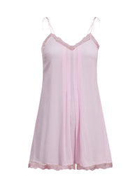 Chemise de nuit Marble Mood en soie - Purple Rose & Skin