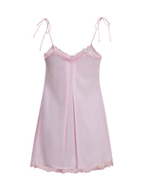 Chemise de nuit Marble Mood en soie - Purple Rose & Skin