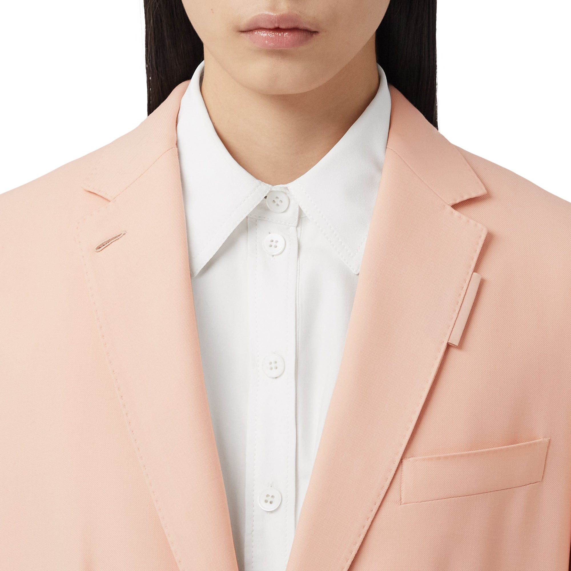 4 qty Veste tailleur oversize en laine - Rosebud Pink