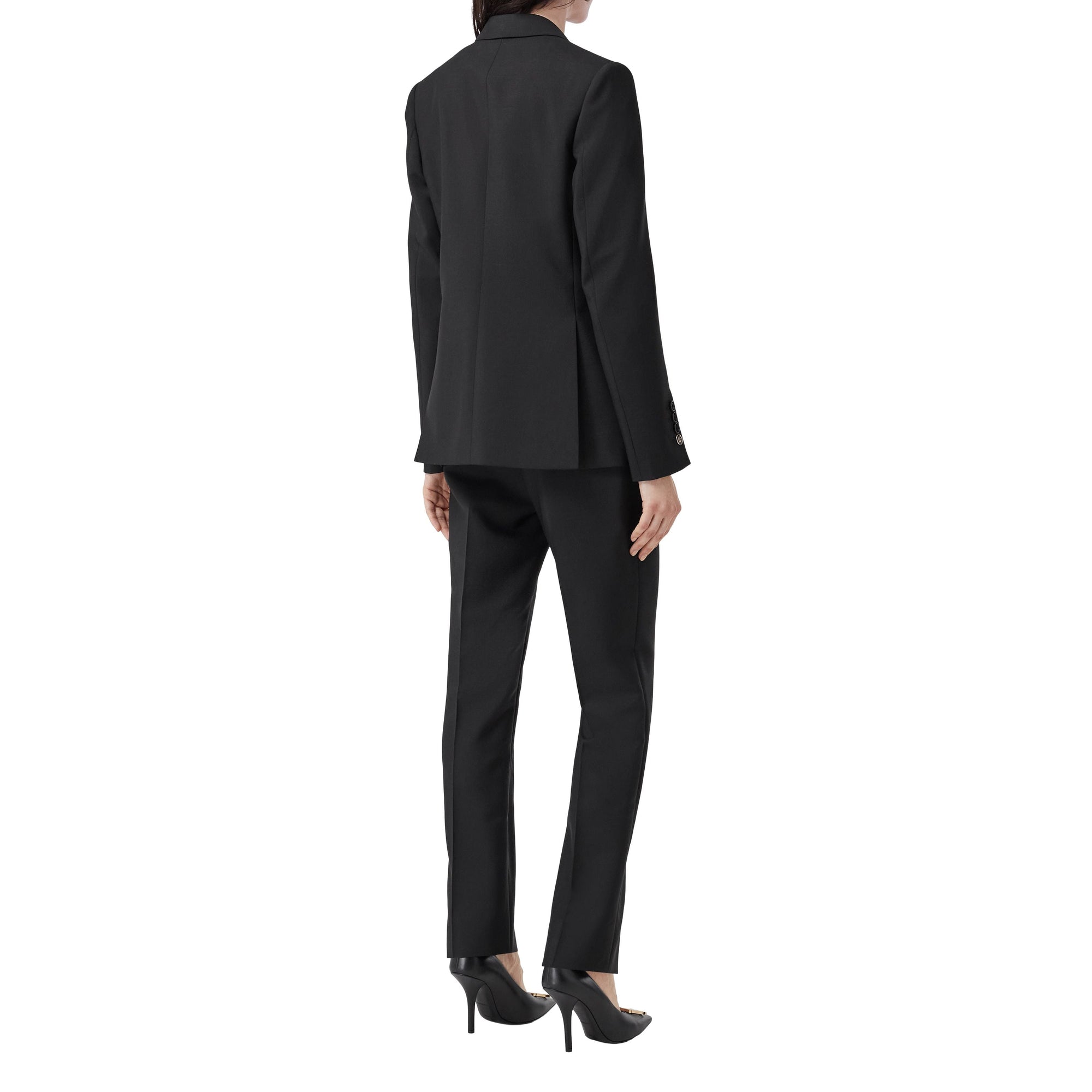 1 qty Pantalon tailleur slim en mohair et laine - Black