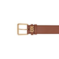 TB leather initial belt - Tan