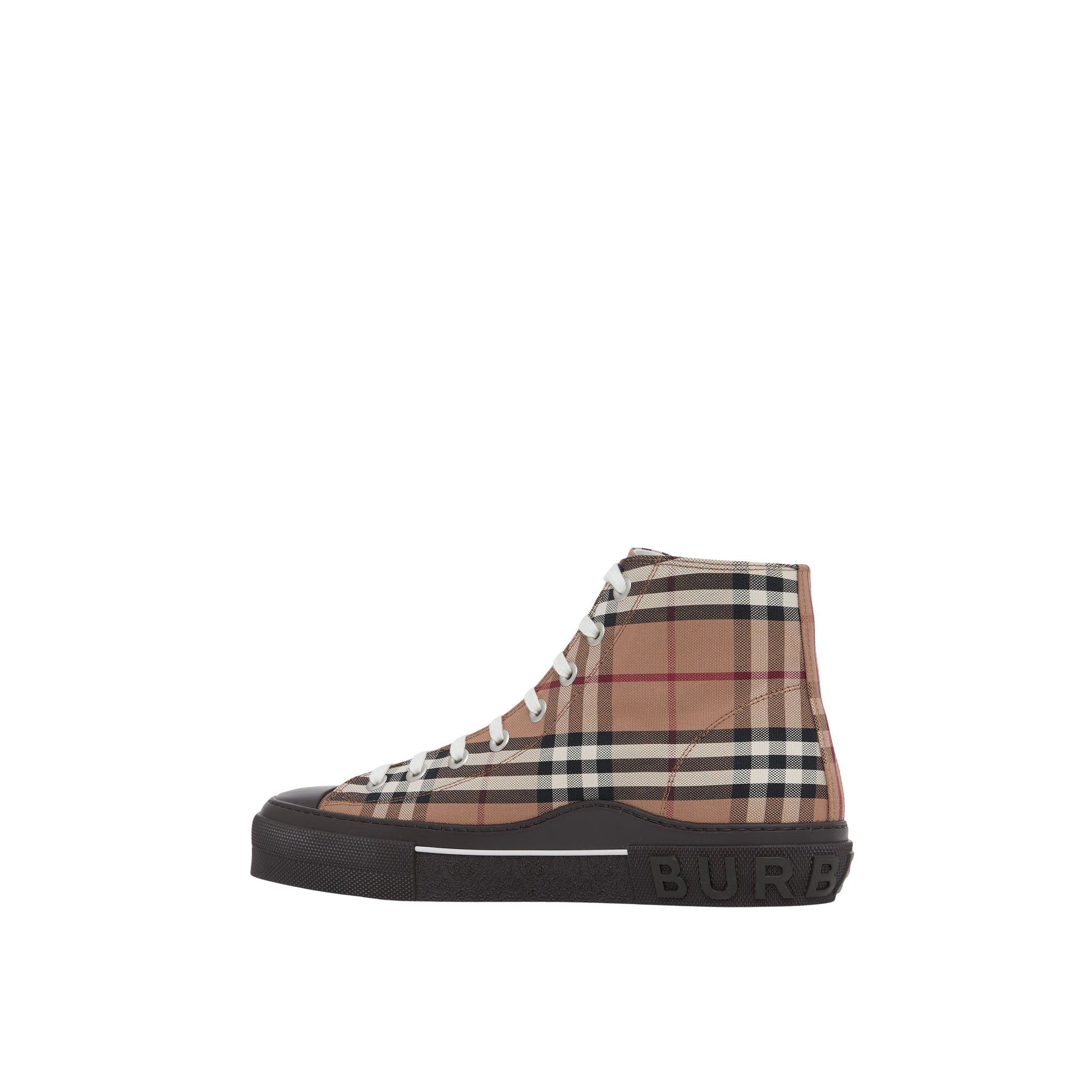 2 qty Sneakers montantes à motif check - Birch Brown Check