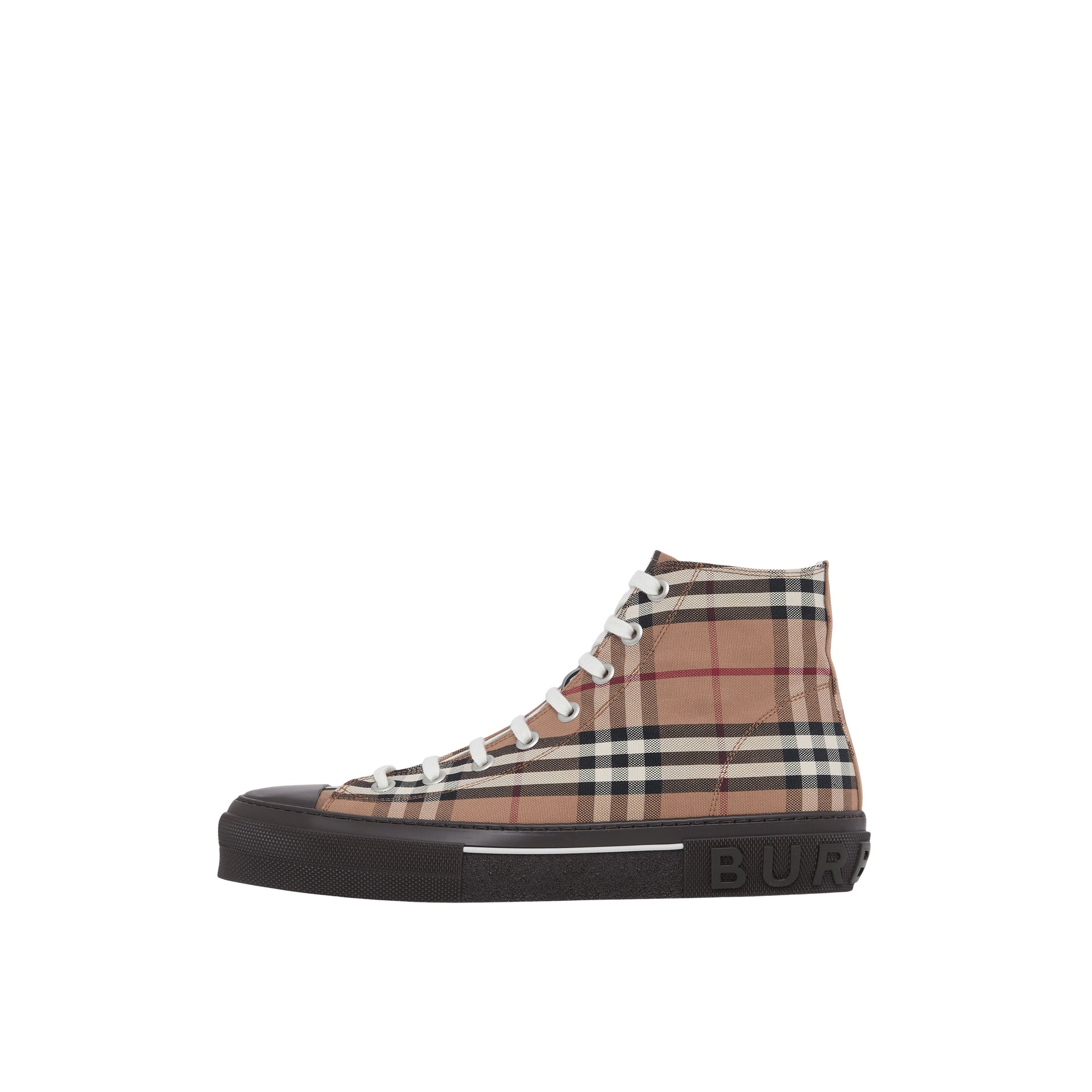 2 qty Sneakers montantes à motif check - Birch Brown Check