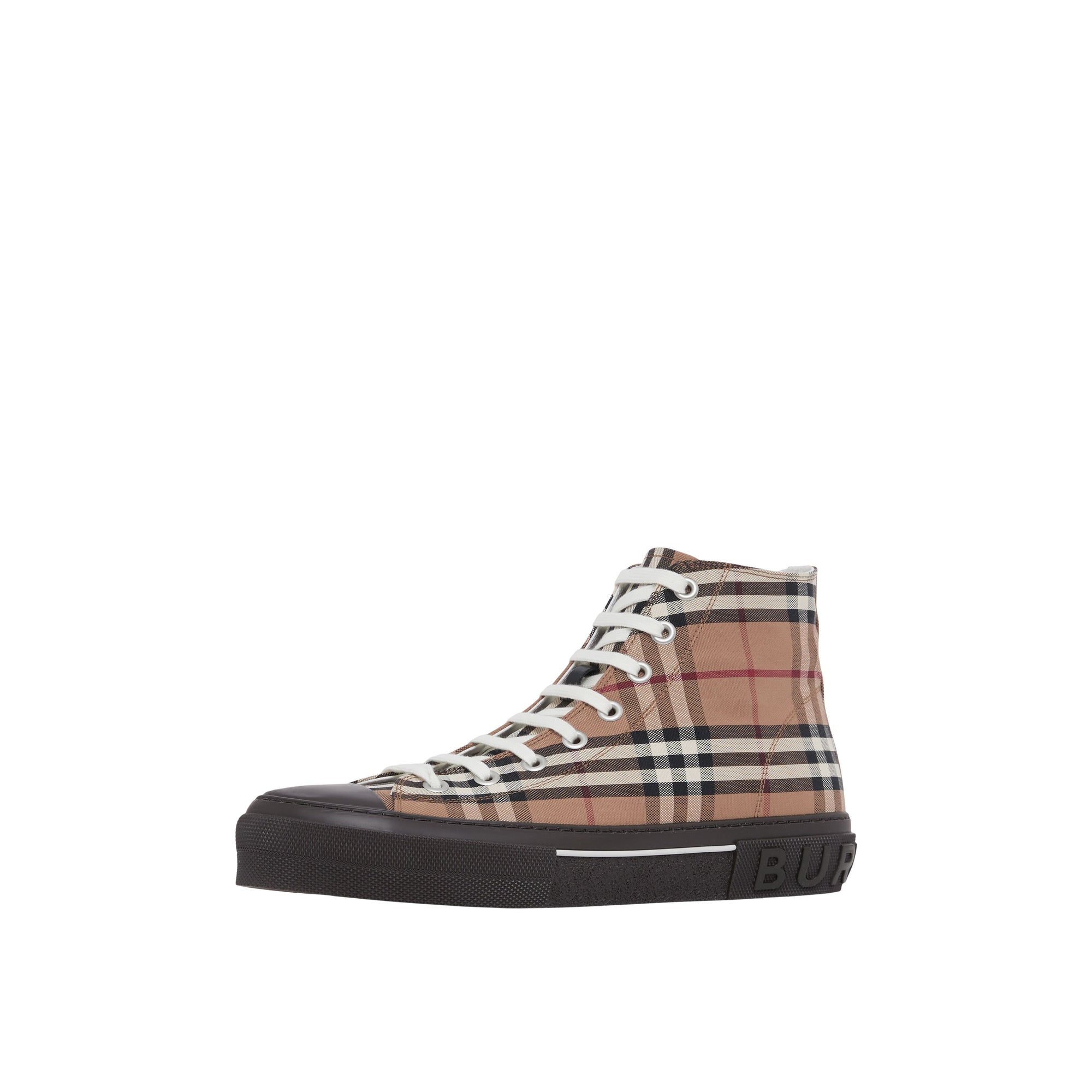 2 qty Sneakers montantes à motif check - Birch Brown Check