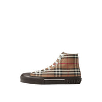 2 qty Sneakers montantes à motif check - Birch Brown Check