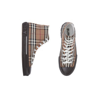 2 qty Sneakers montantes à motif check - Birch Brown Check