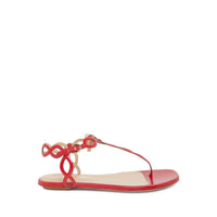 280€   Sandales plates Suede Mermaid en cuir - Rosso Flamenco
