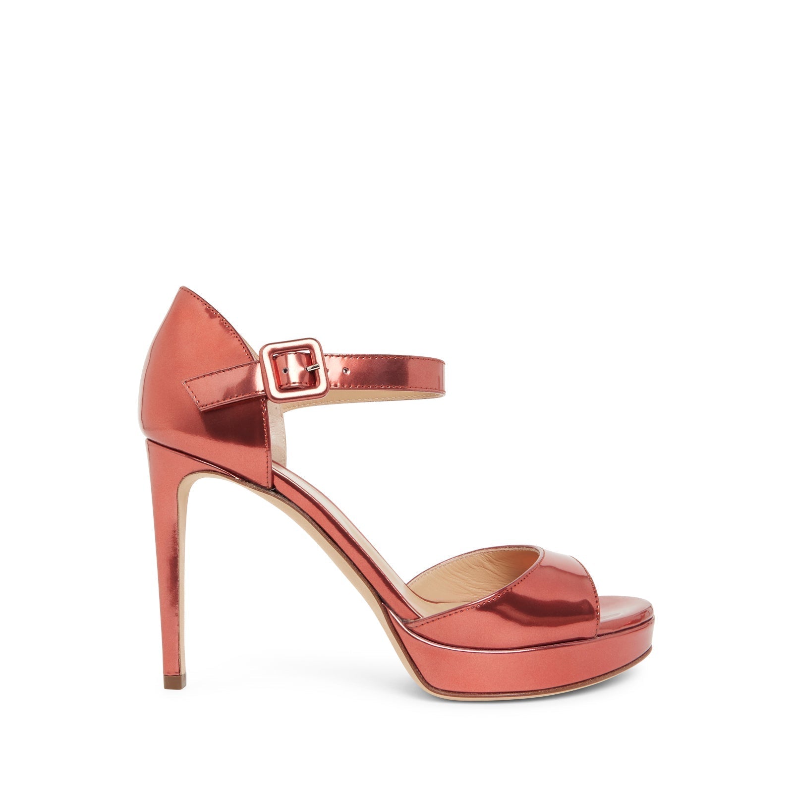 Sandales à talons Sr Gydda 80 en cuir - Tangerine