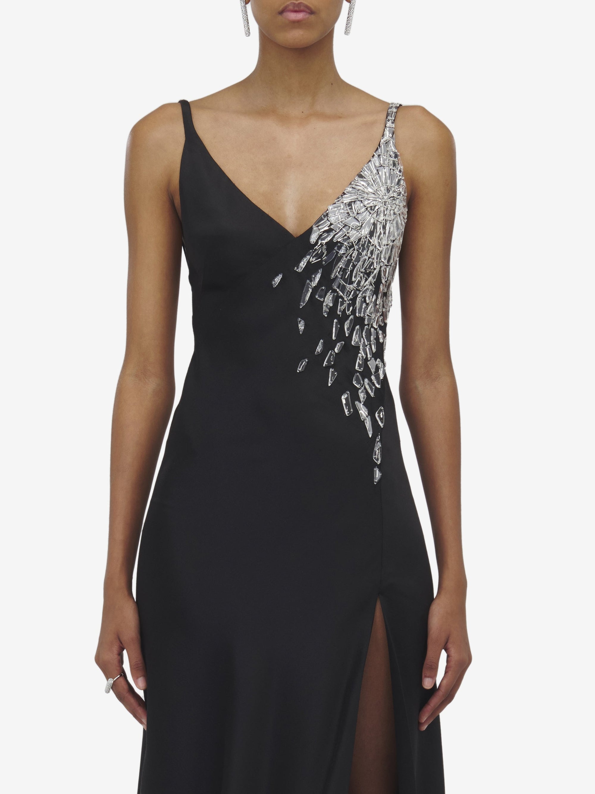 Robe avec broderie - Black