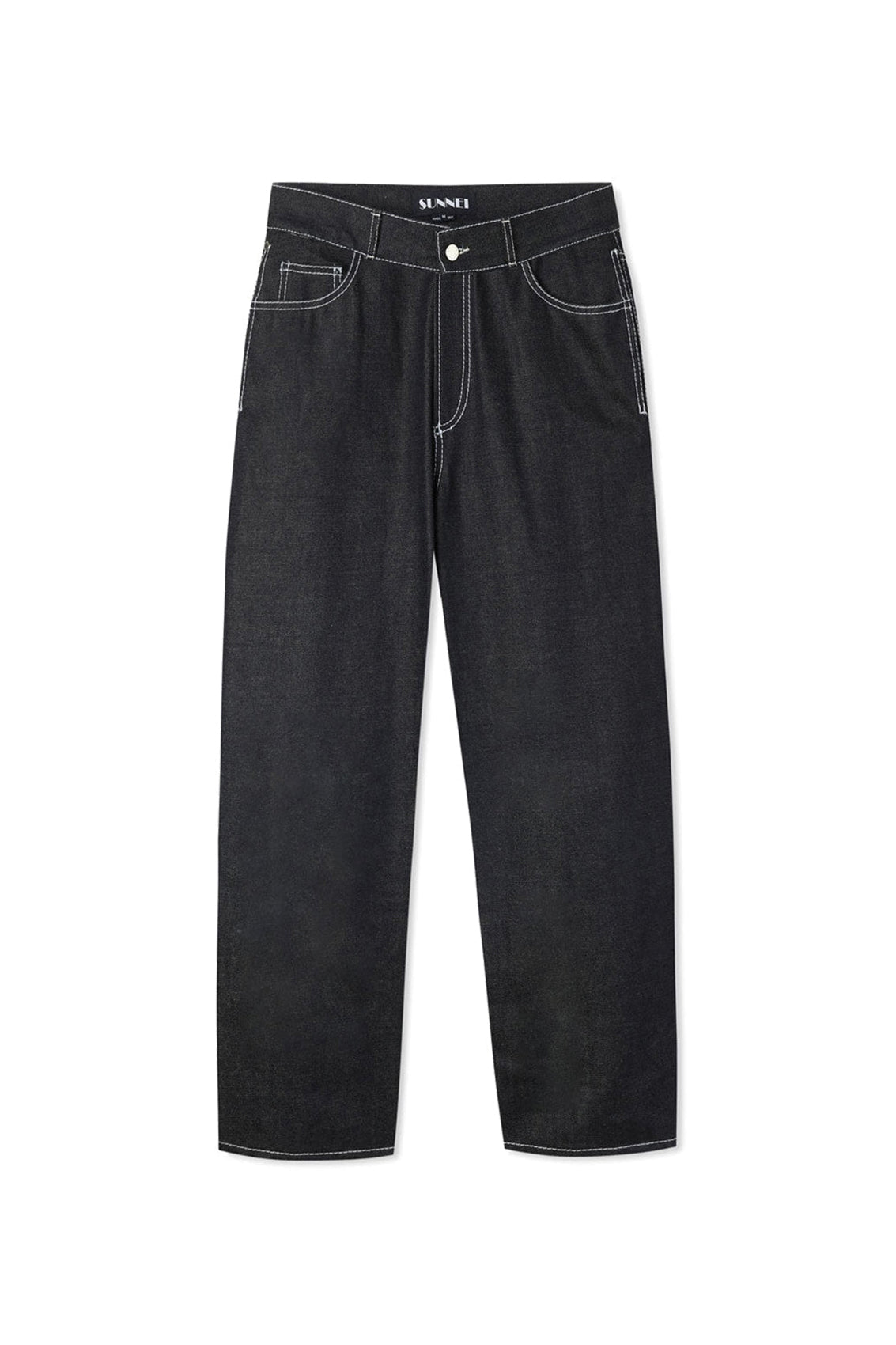 Trousers with contrasting seams - Dark Denim