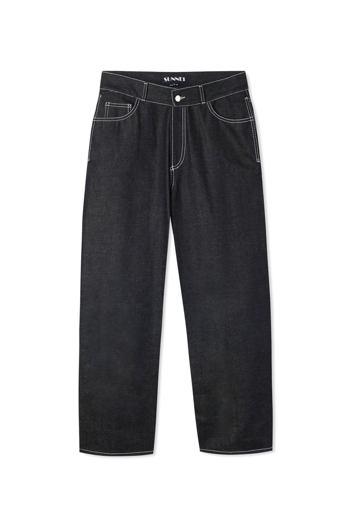 Trousers with contrasting seams - Dark Denim
