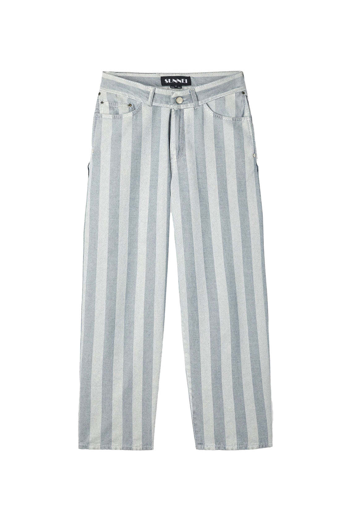 Washed stripe trousers - Blue