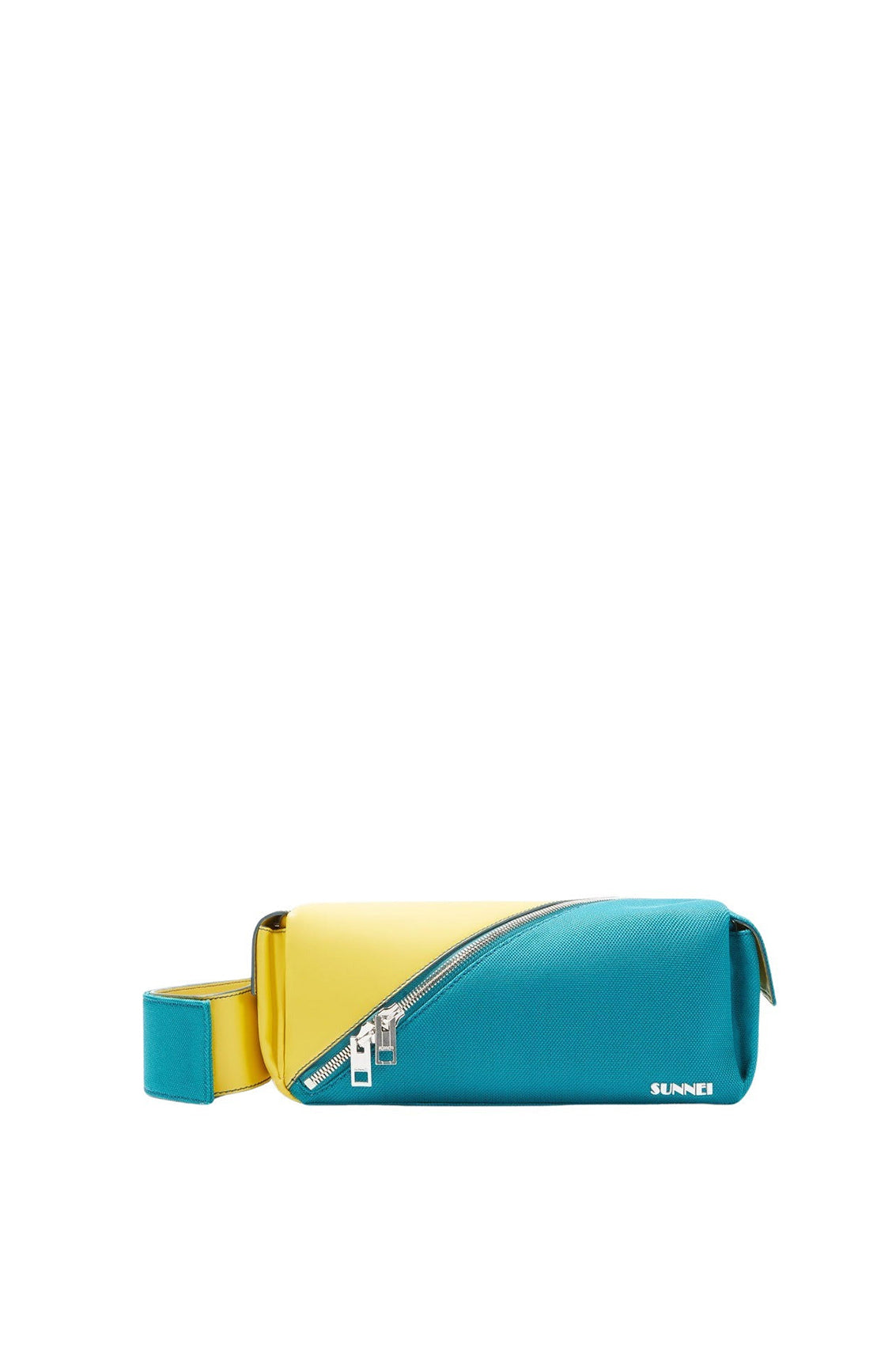 Labauletto leather shoulder bag - Blue & Yellow