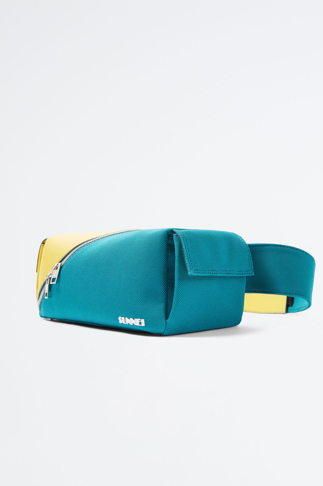 Labauletto leather shoulder bag - Blue & Yellow