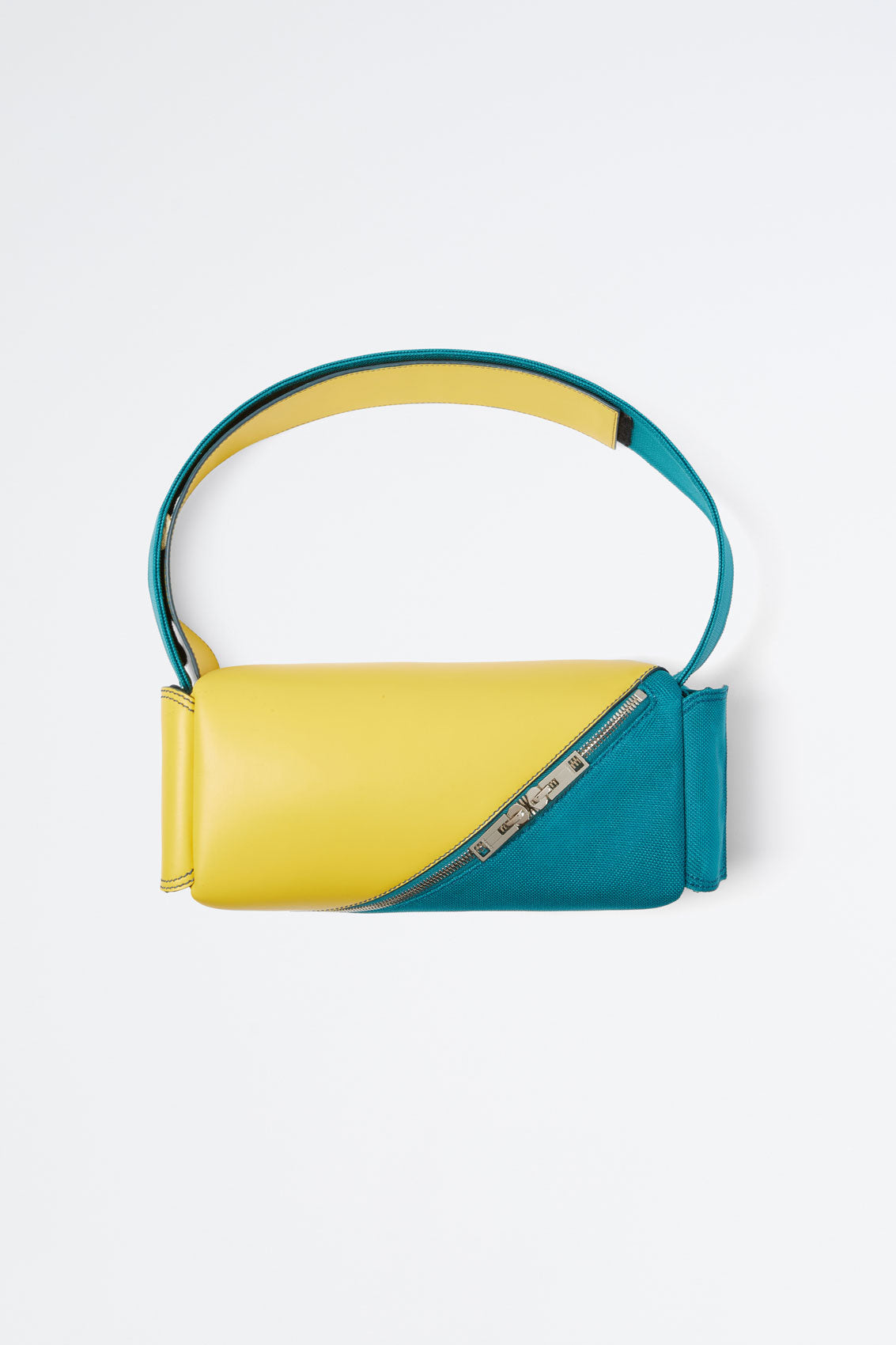 Labauletto leather shoulder bag - Blue & Yellow
